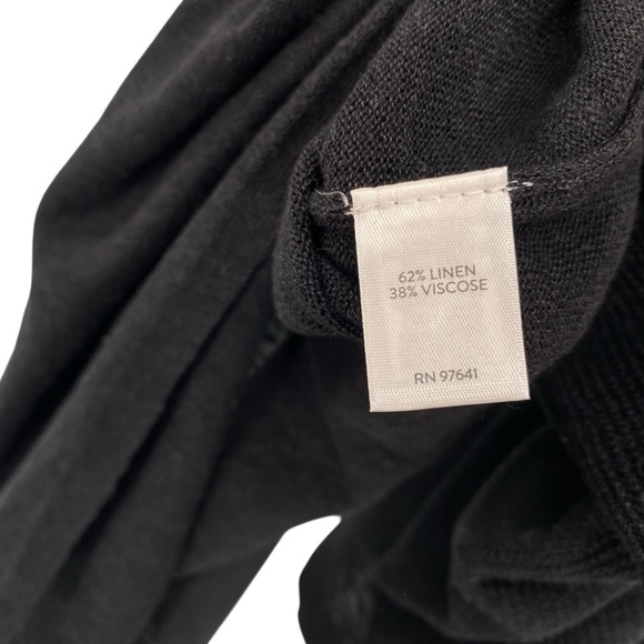 J. Jill Linen Black Tunic Midi Sweater Dress - Picture 7 of 7